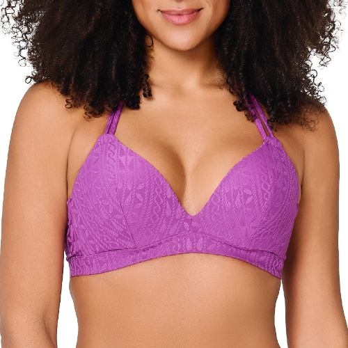 LingaDore Beach Purple Pulse paars voorgevormde bikinitop