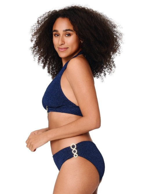 LingaDore Beach A Touch Of Gold marine blauw bikini set