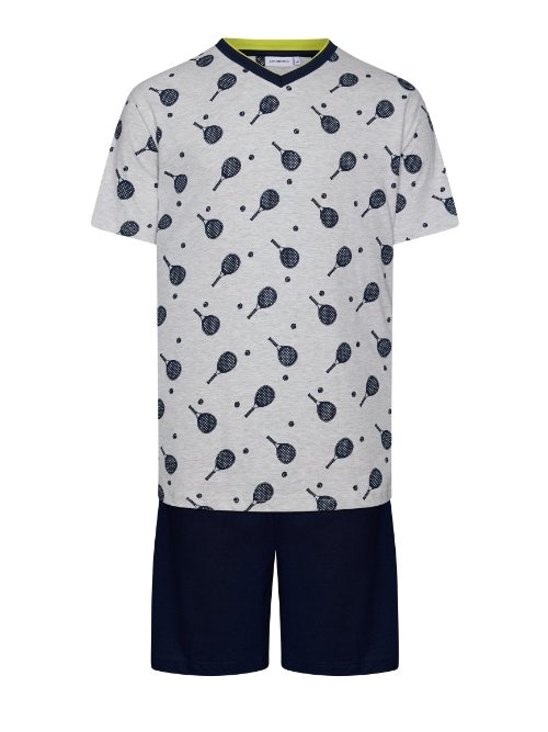 Pastunette Heren grijs shortama