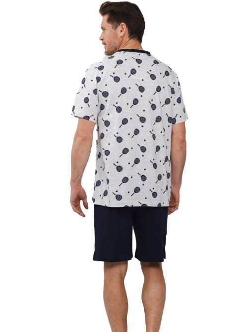 Pastunette Heren grijs shortama