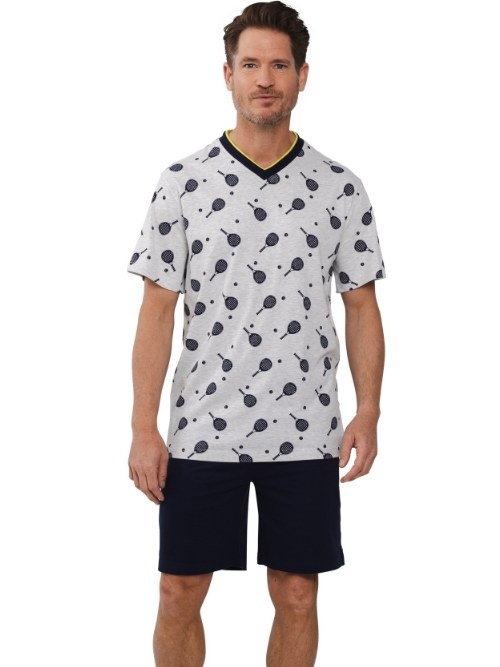 Pastunette Heren grijs shortama