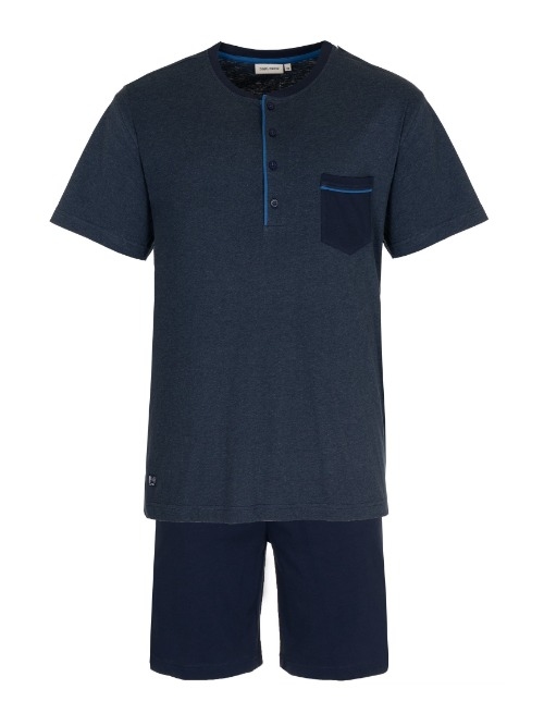 Pastunette Heren marine blauw shortama