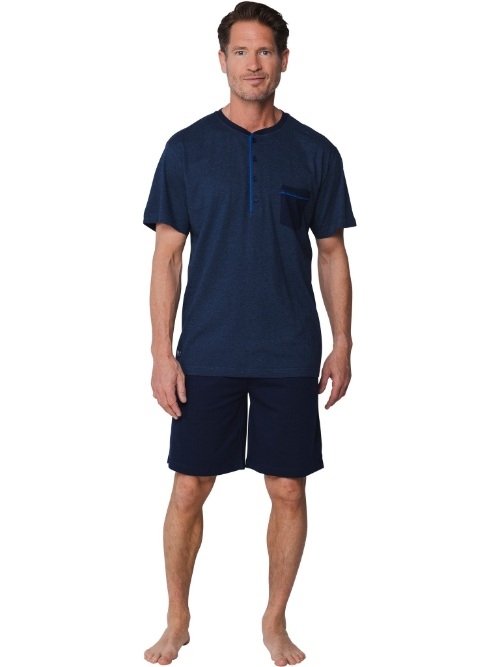 Pastunette Heren marine blauw shortama