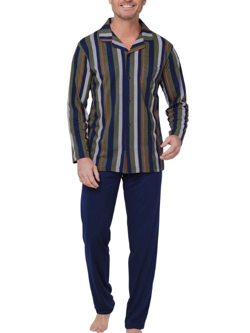 Pastunette Heren marine blauw pyjama