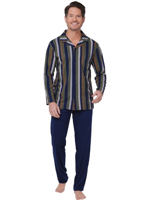Pastunette Heren marine blauw pyjama