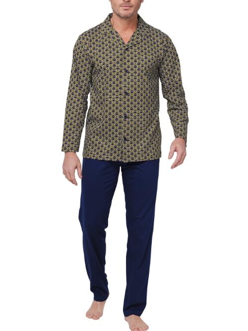 Pastunette Heren marine blauw pyjama
