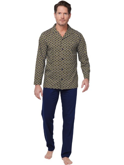 Pastunette Heren marine blauw pyjama
