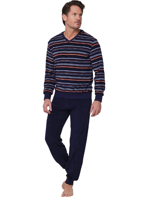 Pastunette Heren marine blauw pyjama