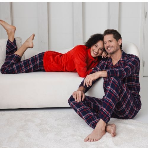 Pastunette Heren marine blauw pyjama