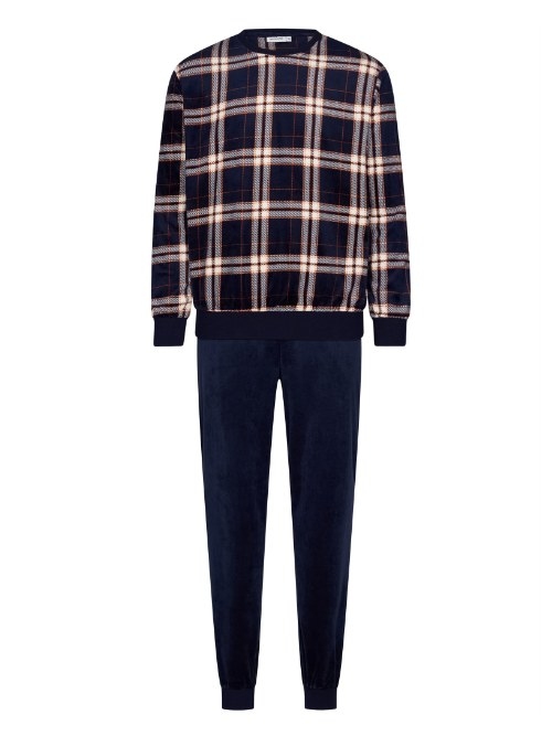 Pastunette Heren marine blauw pyjama