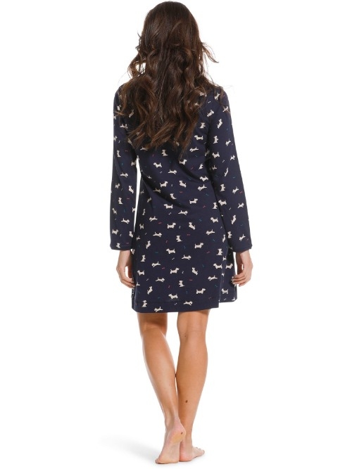 Rebelle Dames marine blauw nachthemd