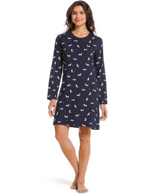Rebelle Dames marine blauw nachthemd