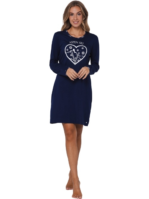 Rebelle Dames marine blauw nachthemd