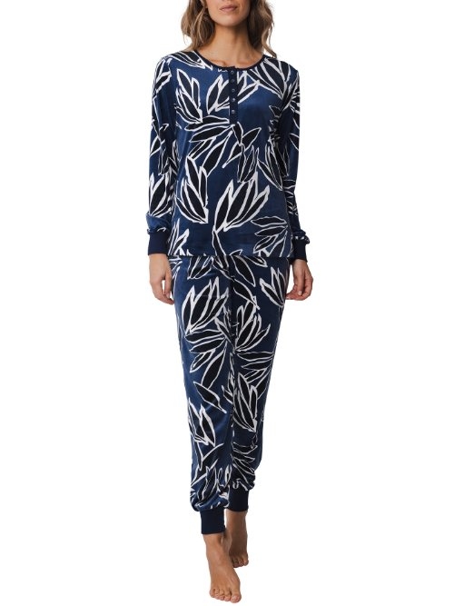 Pastunette Dames marine blauw pyjama