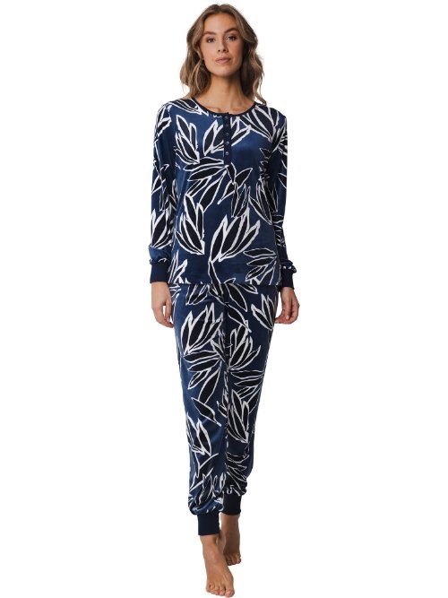 Pastunette Dames marine blauw pyjama