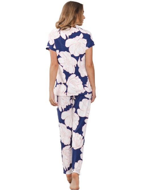 Pastunette Dames marine blauw pyjama