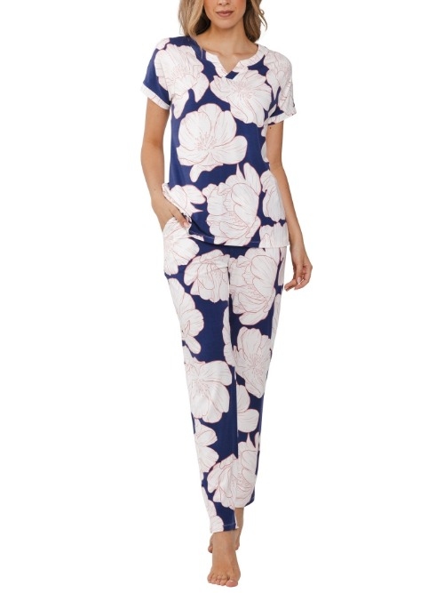 Pastunette Dames marine blauw pyjama