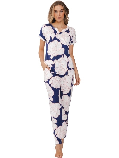 Pastunette Dames marine blauw pyjama