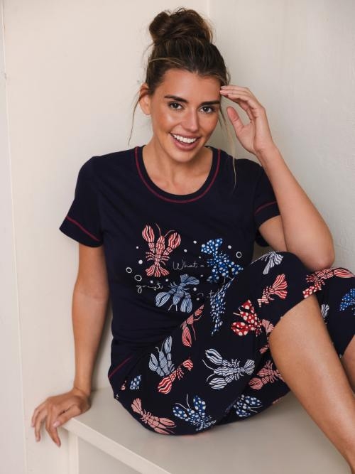 Rebelle Dames marine blauw pyjama