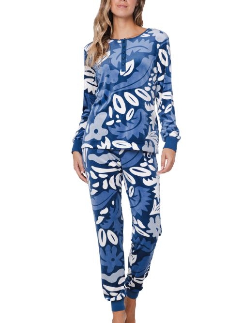Pastunette Dames marine blauw pyjama