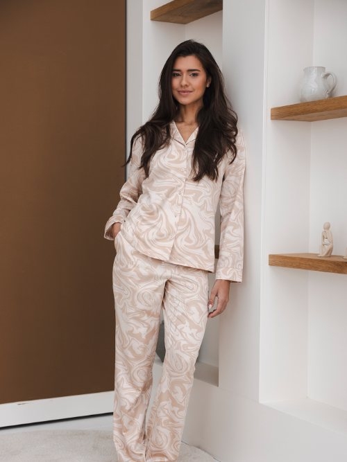 Pastunette Dames beige pyjama
