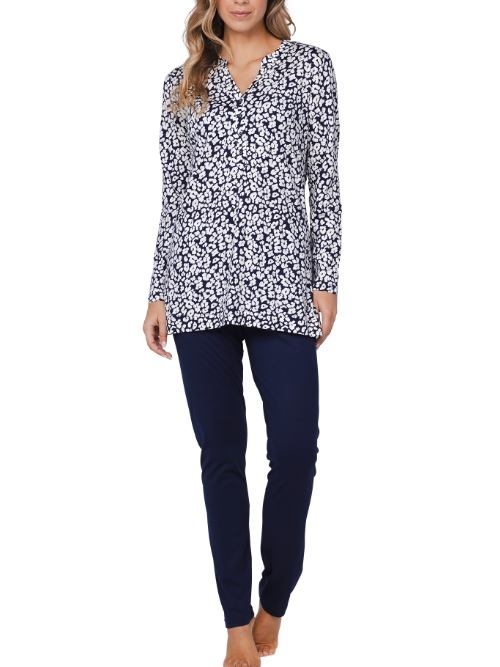 Pastunette Dames marine blauw pyjama