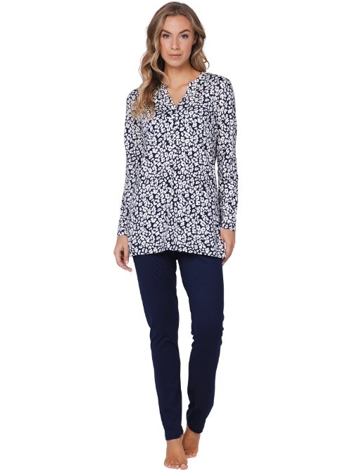 Pastunette Dames marine blauw pyjama