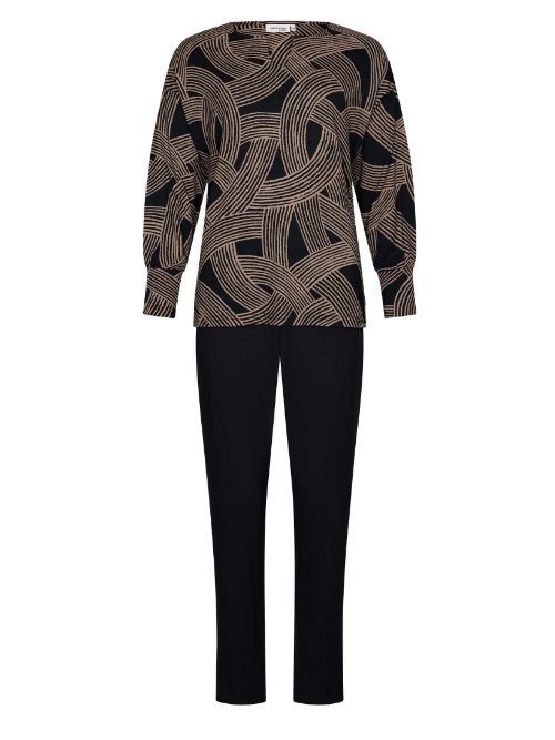 Pastunette Dames zwart pyjama