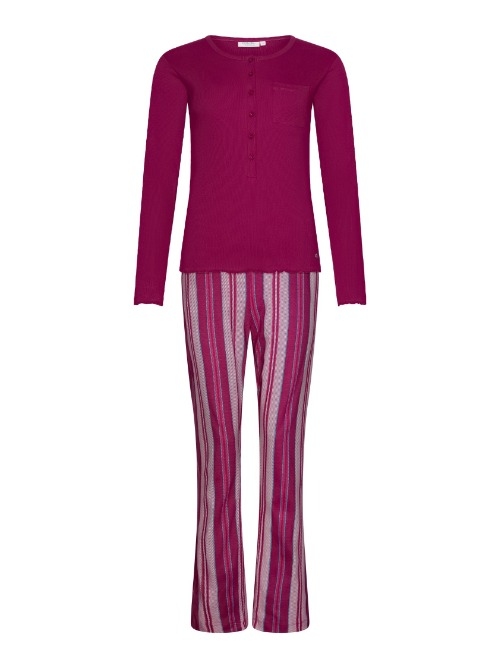Rebelle Dames donker rood pyjama