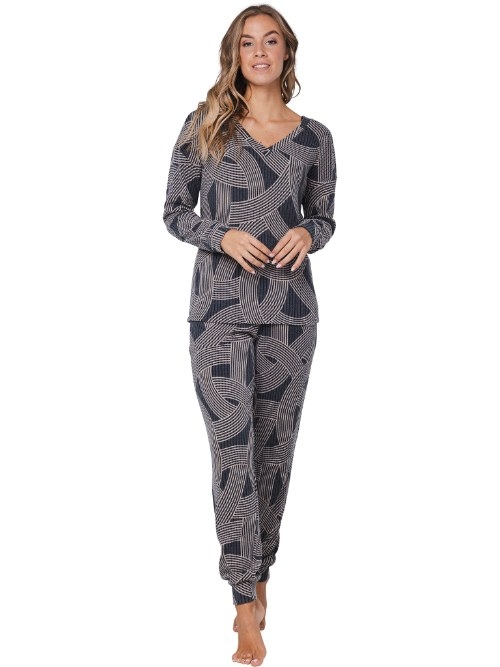Pastunette Dames zwart pyjama