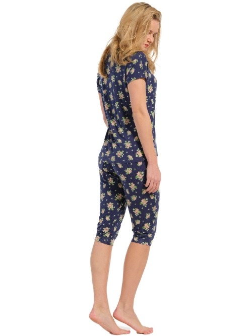 Pastunette Dames marine blauw pyjamabroek