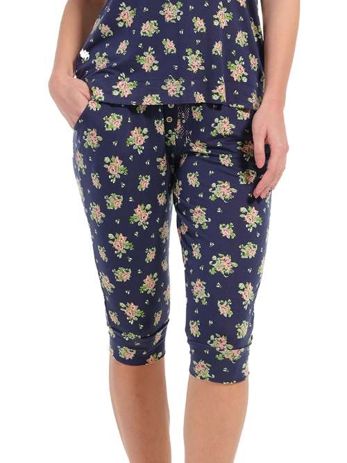 Pastunette Dames marine blauw pyjamabroek