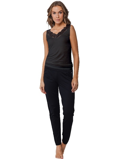 Pastunette Dames zwart slaapshirt
