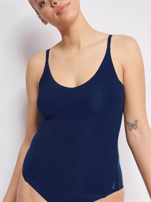 Sloggi Zero Feel marine blauw spaghetti top