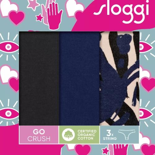Sloggi GO Crush marine blauw string