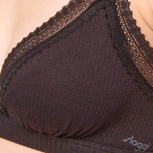 Sloggi GO Ribbed zwart wireless bh