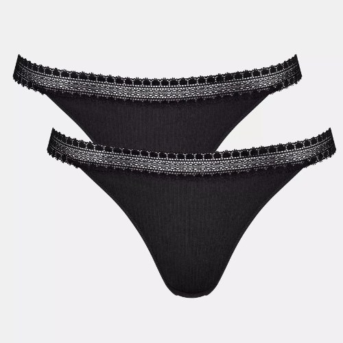 Sloggi GO Ribbed zwart slip