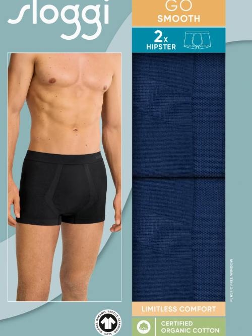Sloggi Men GO Smooth marine blauw katoenen trunk