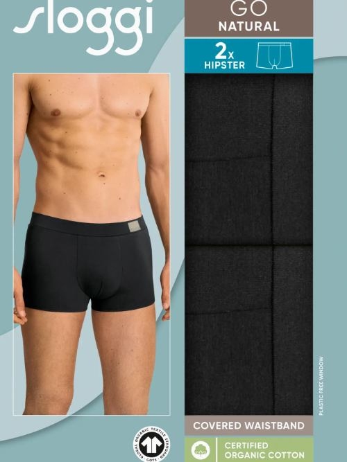 Sloggi Men GO Natural zwart katoenen trunk