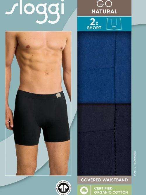 Sloggi Men GO Natural marine blauw boxershort