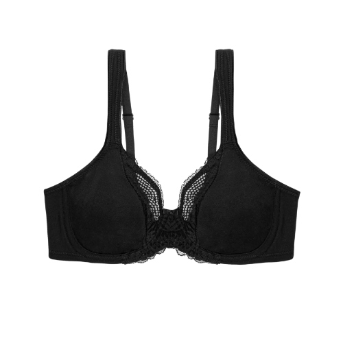 Triumph Modern Lace+Cotton zwart niet voorgevormde bh