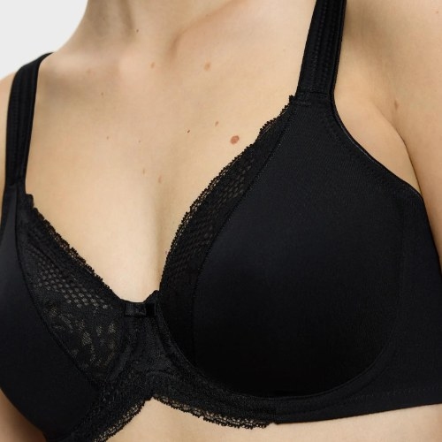 Triumph Modern Lace+Cotton zwart niet voorgevormde bh