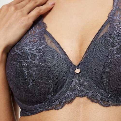 Triumph Wild Peony Florale grijs voorgevormde bh
