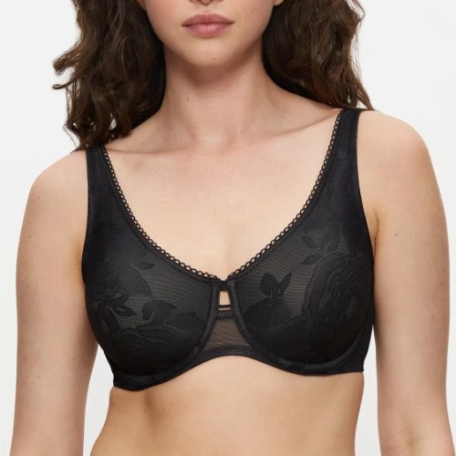 Triumph Wild Rose Sensation zwart niet voorgevormde bh