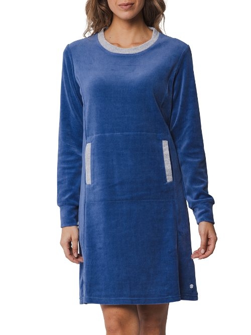 Pastunette Dames marine blauw nachthemd