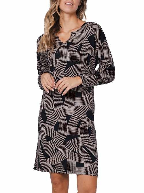 Pastunette Dames zwart nachthemd