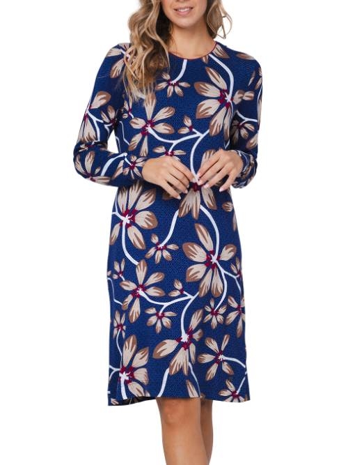Pastunette Dames marine blauw nachthemd