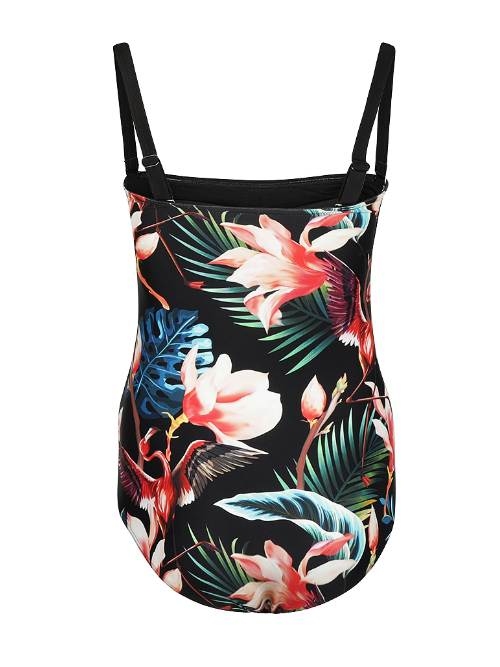 Mila Flamingo zwart/multicolor badpak