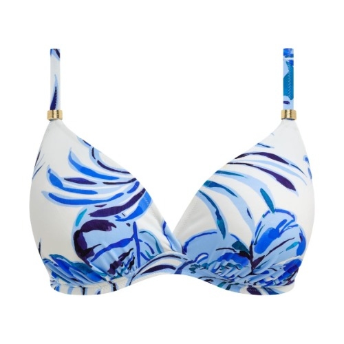 Fantasie Swim Kefalonia wit/blauw voorgevormde bikinitop
