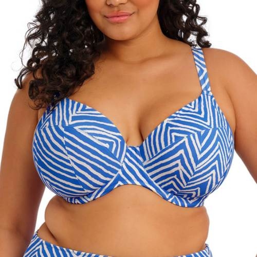 Elomi Swim Fiji Falls blauw/wit soft-cup bikinitop